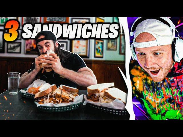 TIM REACTS TO MASSIVE SANDWICH CHALLENGE