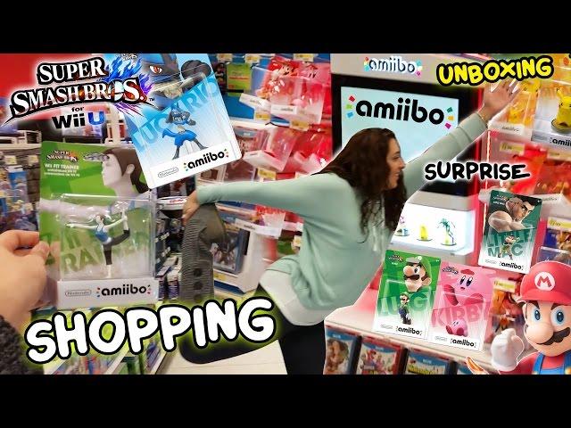 Amiibo Shopping w/ FGTEEV Mom & Chase! Surprise + Unboxing Super Smash Bros 4 WiiU - Wave 1
