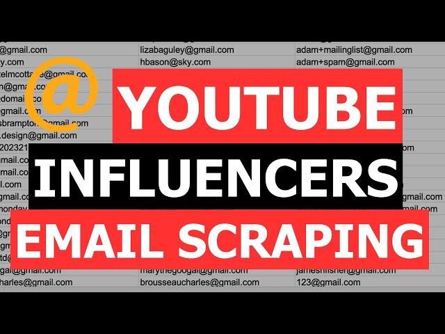 How to Scrape YouTube Influencers Emails | Get Email Address of YouTube Channels