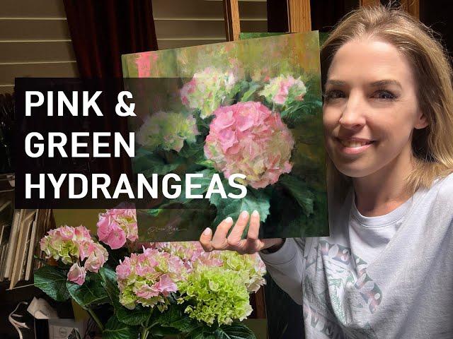 Painting Pink and Green Hydrangeas in Oils with Anna Rose Bain