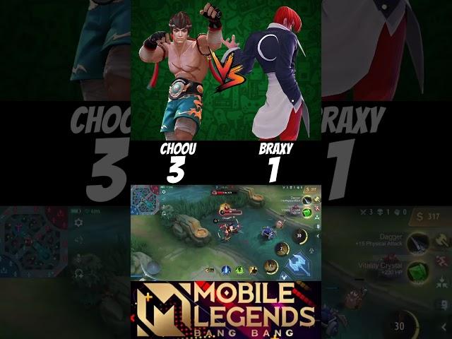 Choou vs Braxy (1v1) most awaited video who will be win #choou #braxy #chou #mlbb #shorts