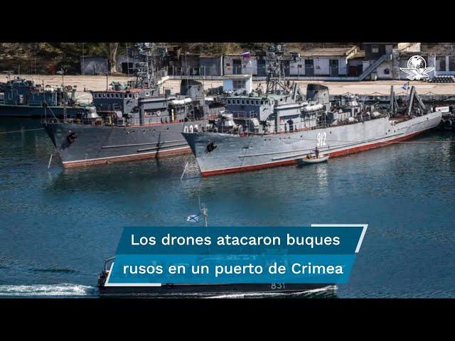 Rusia acusa a Ucrania y Reino Unido de ataque con drones a su flota del mar Negro