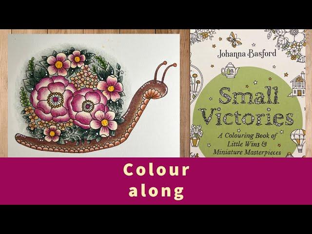 Colour along in Johanna basford small victories ~ Snail