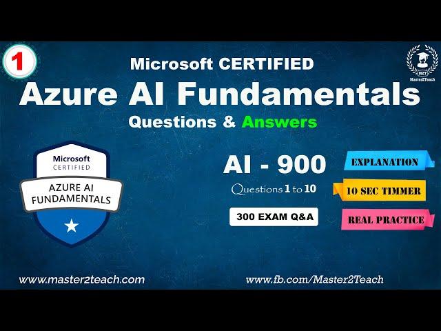 Azure AI Fundamentals Certification Question & Answer 1 - AI 900