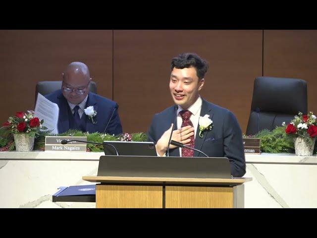 Mayor James Coleman Inauguration Speech - Youngest and first LGBTQ+ Mayor in South San Francisco