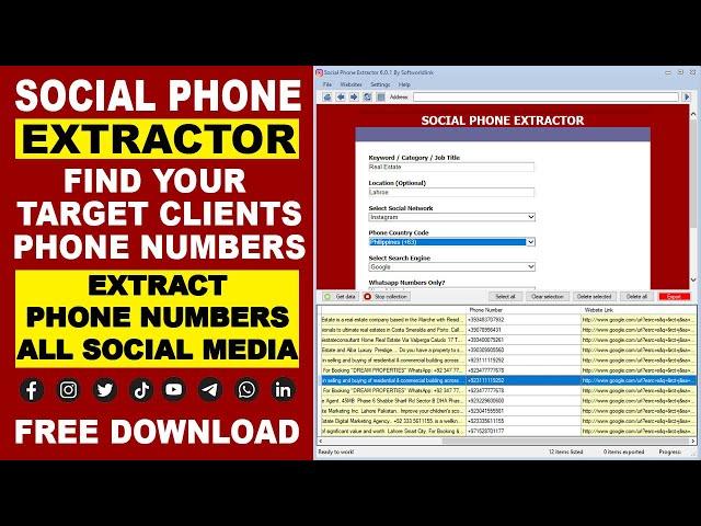 Social Phone Extractor  Latest Version Free - Extract Millions Phone Numbers From All Social Media