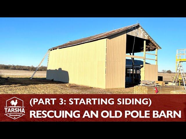 Rescuing An Old Pole Barn (Part 3: Starting Siding)