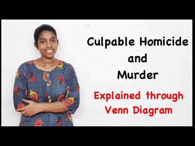 Culpable Homicide and Murder (explained through Venn Diagram) | IPC Sec 299-400