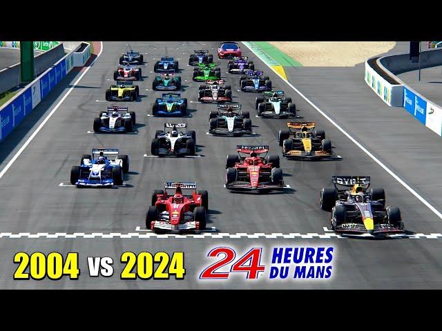 All F1 2024 Cara vs All F1 2004 - Le Mans 24h Circuit