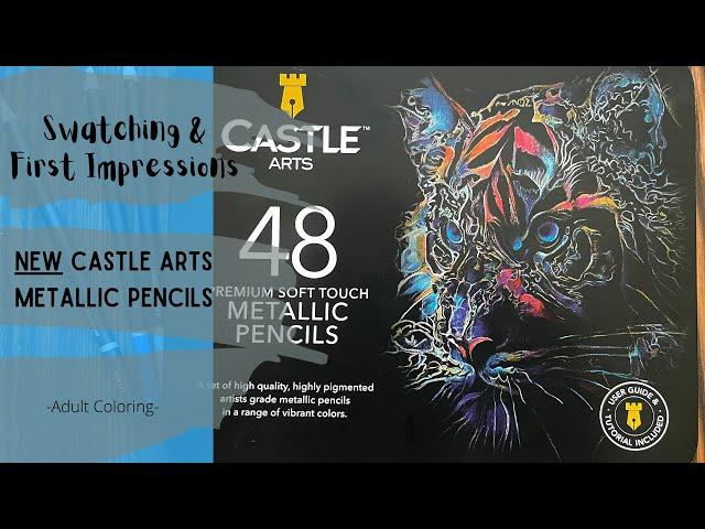 Adult Coloring | First thoughts on the new Castle Arts Metallic pencils