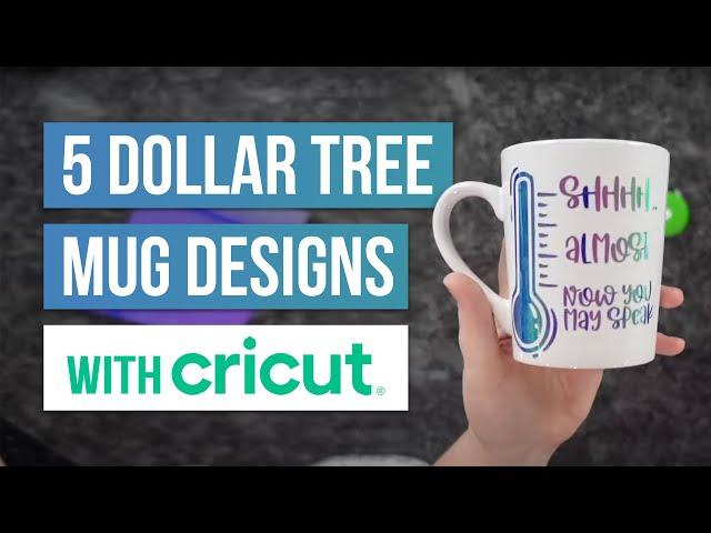 *EASY & FUNNY - 5 Dollar Tree Mug Designs with Cricut