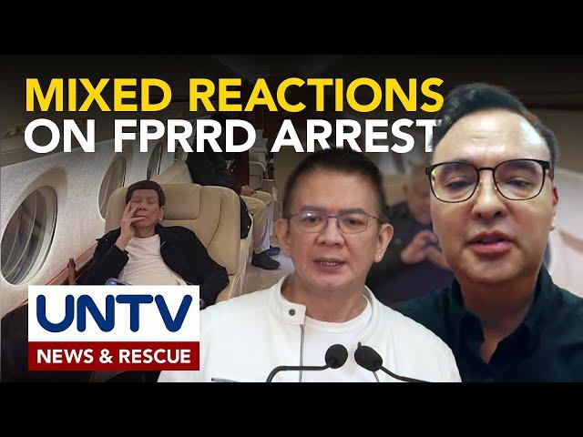 Pakinggan ang magkaka-ibang opinyon ng ilang senador sa pagkaka-aresto kay FPRRD