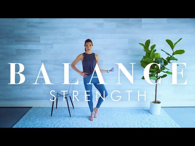 Balance, Strength & Core Workout to Improve Stability for Beginners & Seniors