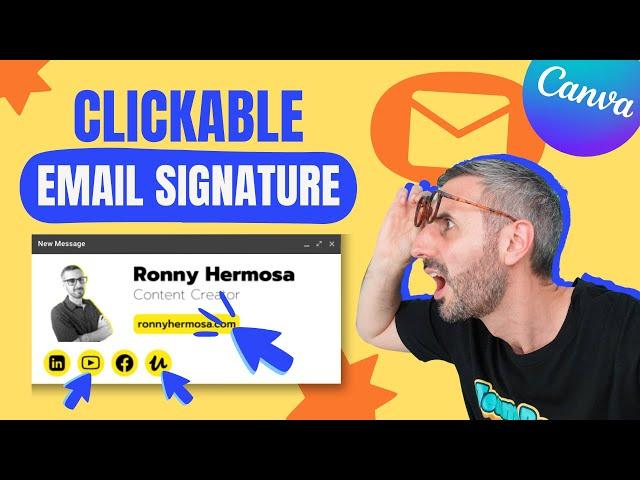 Create an Email Signature with Canva with multiple Clickable Links & Social Media Icons