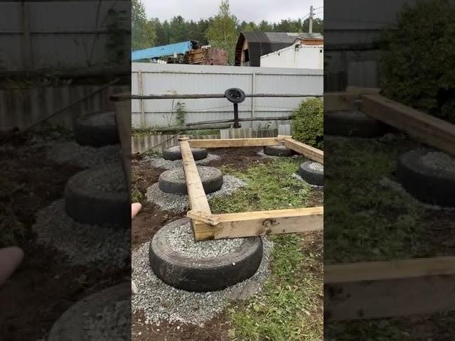 Установка бани на подготовленный брус