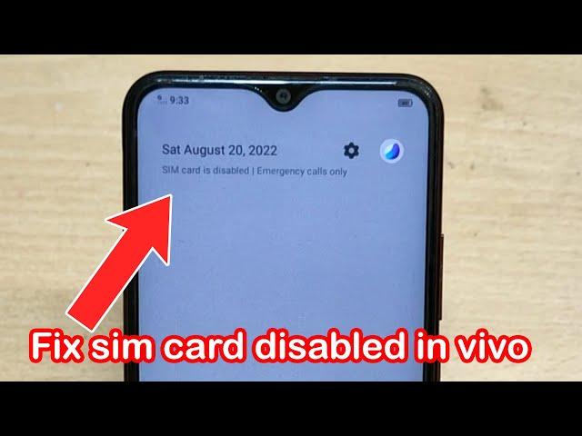 How to enable disabled sim card in vivo