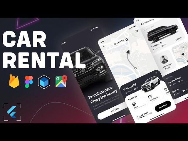 Build Car Rental App - Flutter, Firebase, Bloc, Clean Architecture, Google Map
