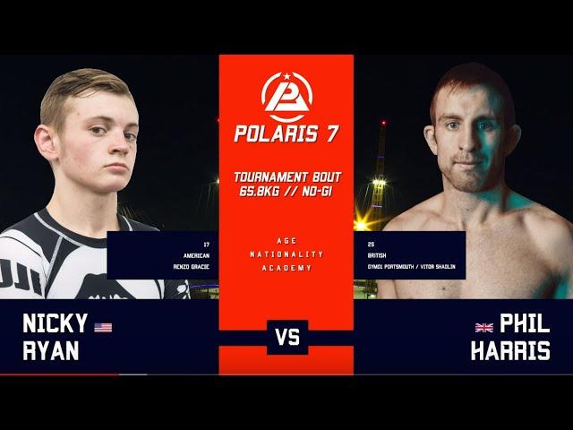 NICKY RYAN (17 years old!) vs PHIL HARRIS | *Full Match* | POLARIS BJJ