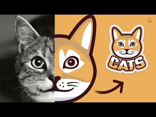 Inkscape | Inkscape Logo Design | Inkscape Tutorial 2021 |  inkscape vector | Cat mascot logo