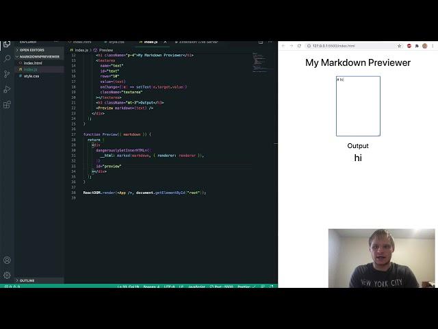 Build a Markdown Previewer | FreeCodeCamp