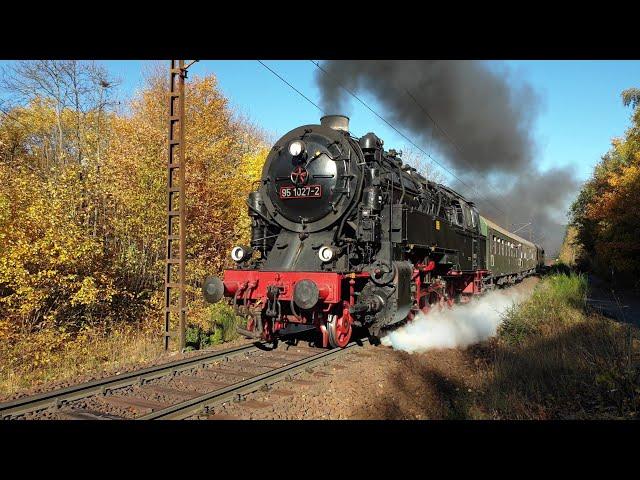 D-DLHBS 95 1027-2 auf der Rübelandbahn zwischen Michaelstein und Hüttenrode bei Braunesumpf