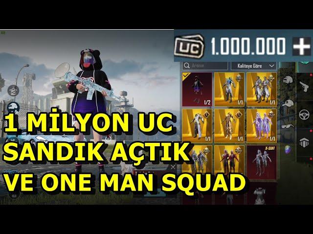 OHAA 1.000.000  UC  SANDIK AÇTIK ! VE HARİTADA YARGI DAĞITTIM SOLO VS SQUAD PUBG MOBİLE