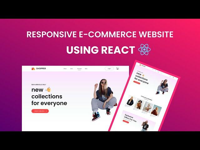 Create Responsive Ecommerce Website Using React JS