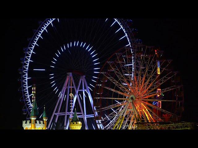 Ferris Wheel Amusement Park Entertainment Ride || COPYRIGHT FREE HD BACKGROUND VIDEO ||