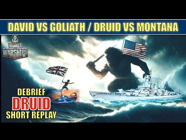 Epic! David vs Goliath | Druid vs Montana  #worldofwarships