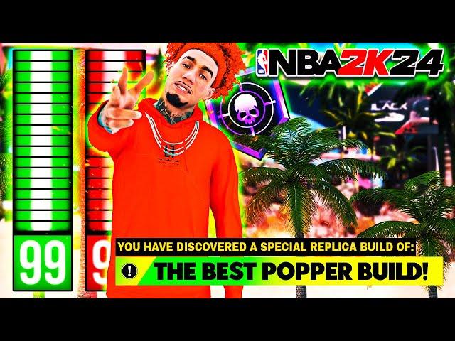 This BEST POPPER BUILD in NBA 2K24 is THE MOST OVERPOWERED CENTER BUILD With a 99 REBOUND RATING!