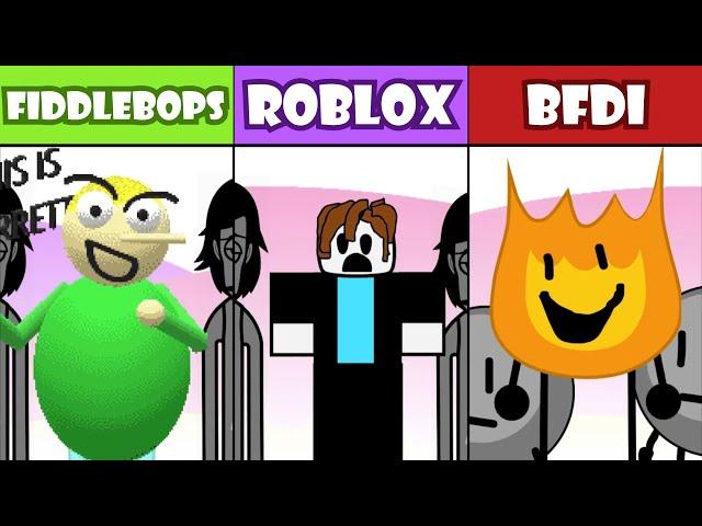 Incredibox Fiddlebops VS Roblox VS BFDI & SECRET Characters Versions! (NEW MODS)