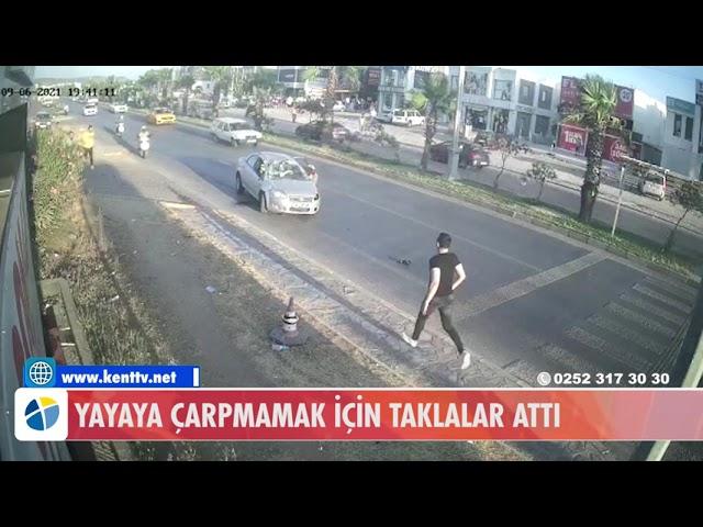 YAYAYA ÇARPMAMAK İÇİN TAKLALAR ATTI