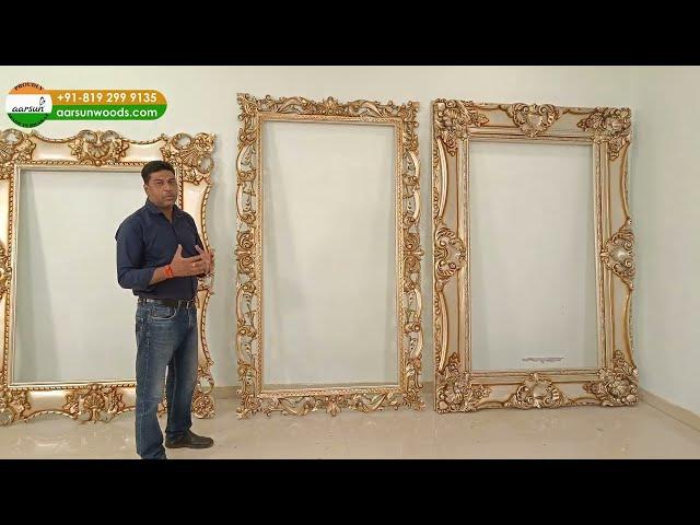 Mirror Frames Luxury Designs & Color - Royal Home Decor | Aarsun | #mirrorframe #photoframe