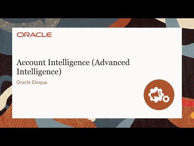 Oracle Eloqua - Account Intelligence