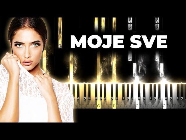 HAVA - Moje Sve karaoke instrumental piano cover, lyrics