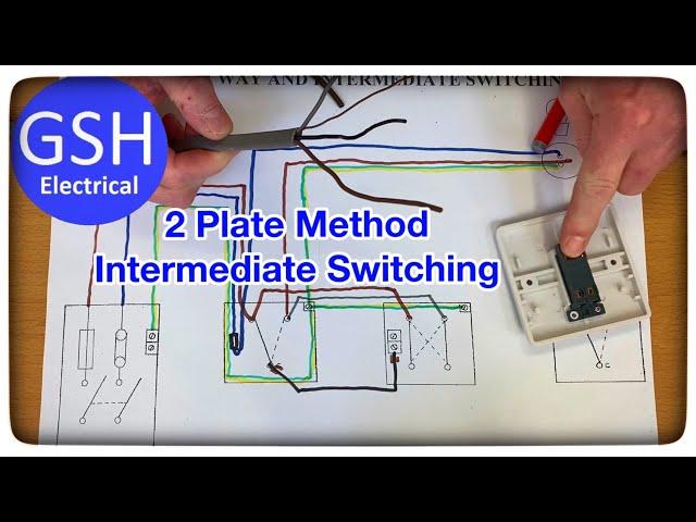 Wiring Diagram Lighting Circuit 2 Plate Method Taking the Feed to the Switch 2 Way and Intermediate