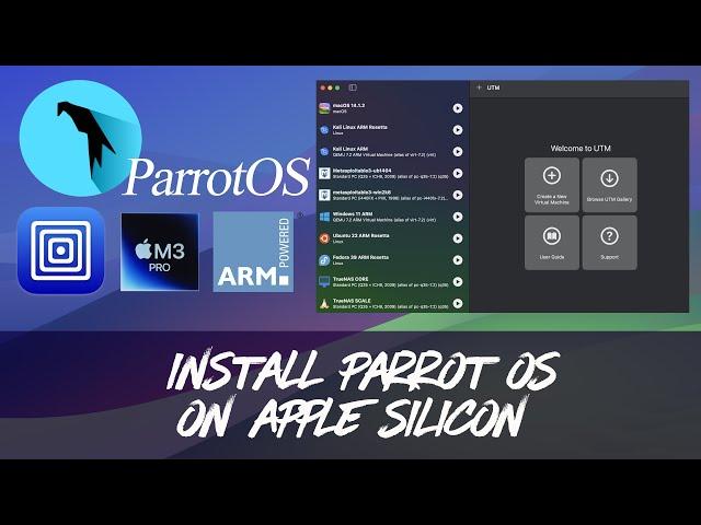 UTM – Install Parrot Security OS on Apple Silicon Native QEMU