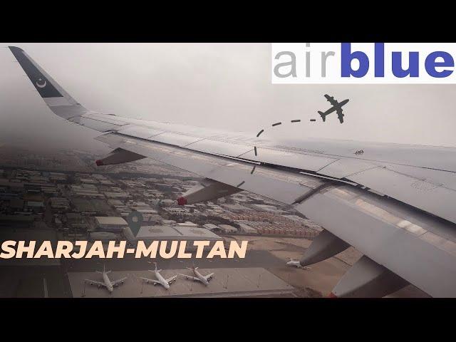 AirBlue Flight From Sharjah - Multan, Pakistan  Stormy Weather With Clouds ️