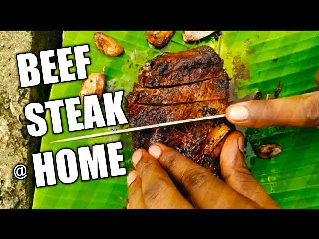 Perfect Beef Steak Recipe | How to Make Beef Steak at Home | Village Food Cooking| One Roof| #Shorts