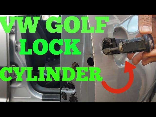 HOW TO REMOVE / INSTAL  VW GOLF MK4  LOCK CYLINDER & DOOR  HANDLE