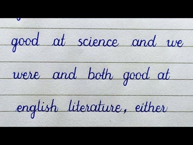 English Literature Quotes: Cursive Handwriting