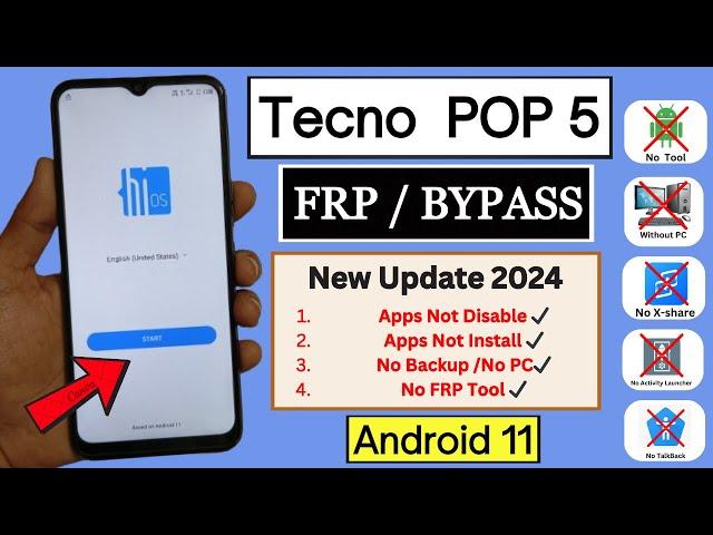 Tecno Pop 5 FRP Bypass Without PC Android 11 | Tecno BD2P FRP Unlock | Google Account Bypass