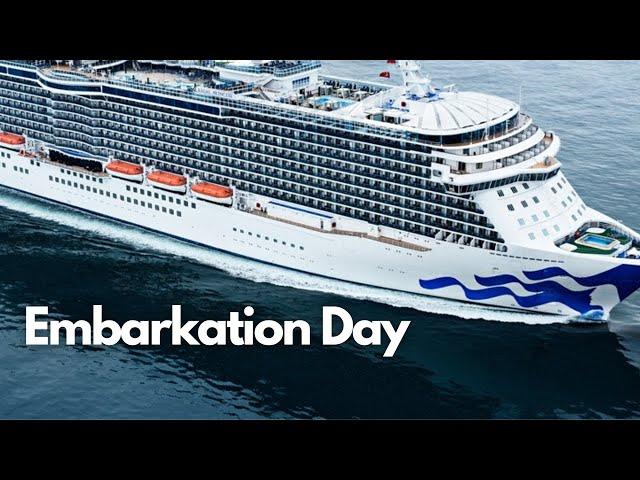 Regal Princess Embarkation Day | Boarding, Horizon Court Buffet, Sail Away Party