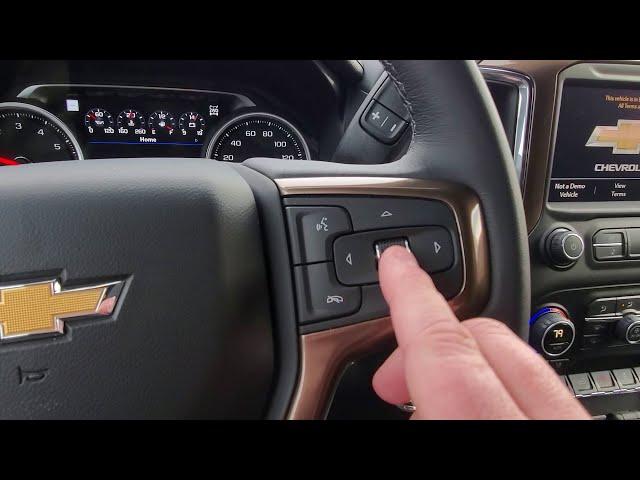 2021 Chevrolet Silverado High Country Steering Wheel Controls and Driver Information Center
