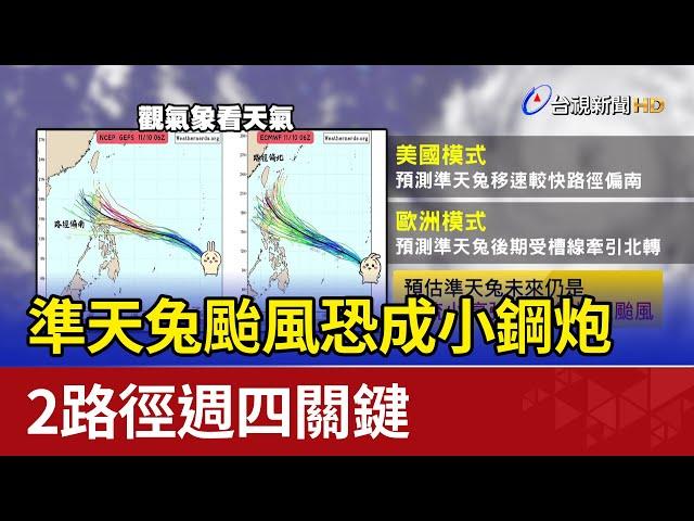 準天兔颱風恐成小鋼炮 2路徑週四關鍵