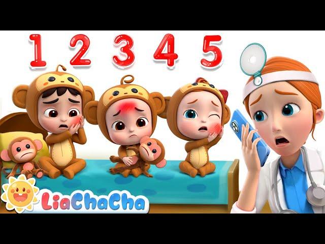 5 Little Monkeys Jumping on the Bed [Classic Version] | Kids Songs & Nursery Rhymes | LiaChaCha