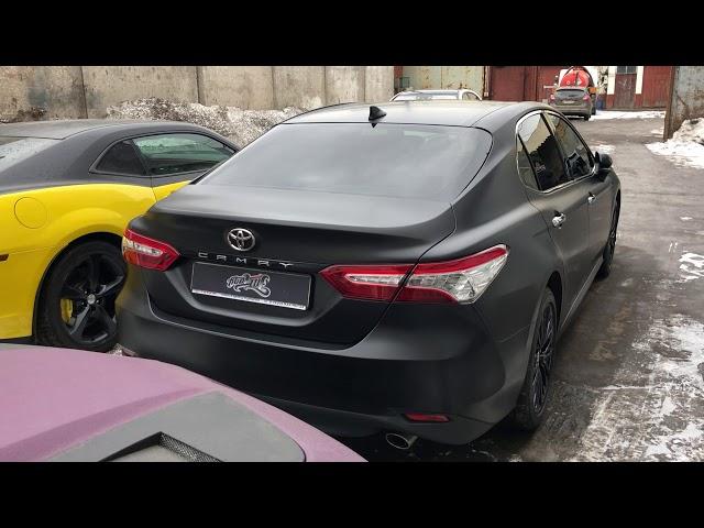 Оклейка Toyota Camry в Satin black!