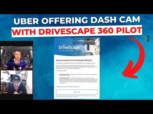 Uber Offering Dash Cams With DriveScape 360 Pilot