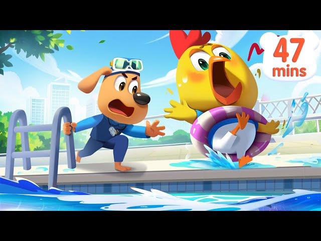 Safety in Swimming Pools| Safety Tips | Police Cartoon | Kids Cartoon | Sheriff Labrador | BabyBus