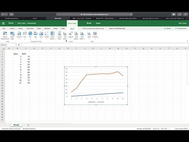 How To Add Axis Titles in Excel on Office 365